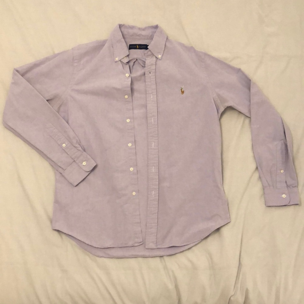 Purple Ralph Lauren Men’s Polo Cotton Button Down Shirt